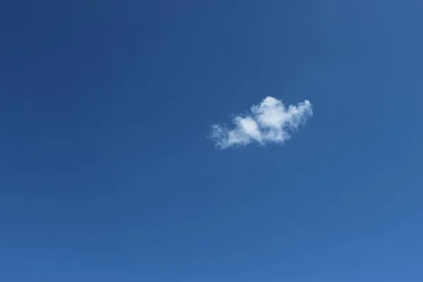 Мала Біла Хмара Прозоро Блакитному Небі Вдень Природний Фон — стокове фото