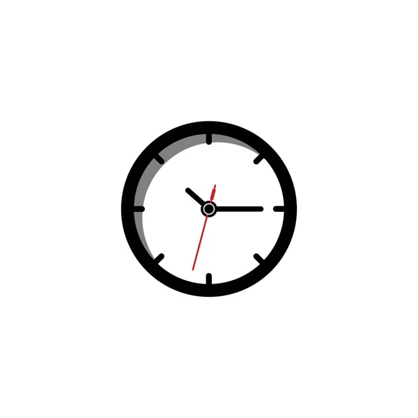 Icona dell'orologio. orologio, disegno piatto illustrazione vettoriale — Vettoriale Stock