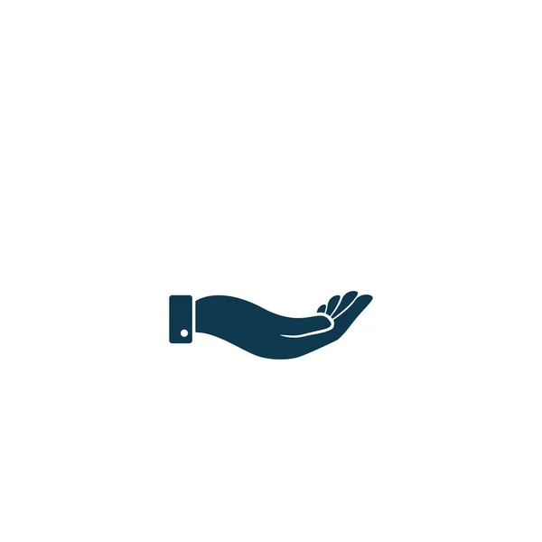 Hand Icon Vektor Symbol Zeichen Flachen Design Stil Auf Weißem — Stockvektor