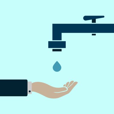 El yıkama ikonu. El hijyeni ve temizliğinin vektör çizimi. vektör sembolü EPS10