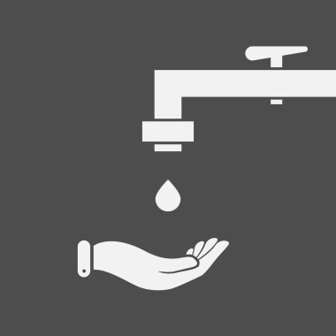 El yıkama ikonu. El hijyeni ve temizliğinin vektör çizimi. vektör sembolü EPS10