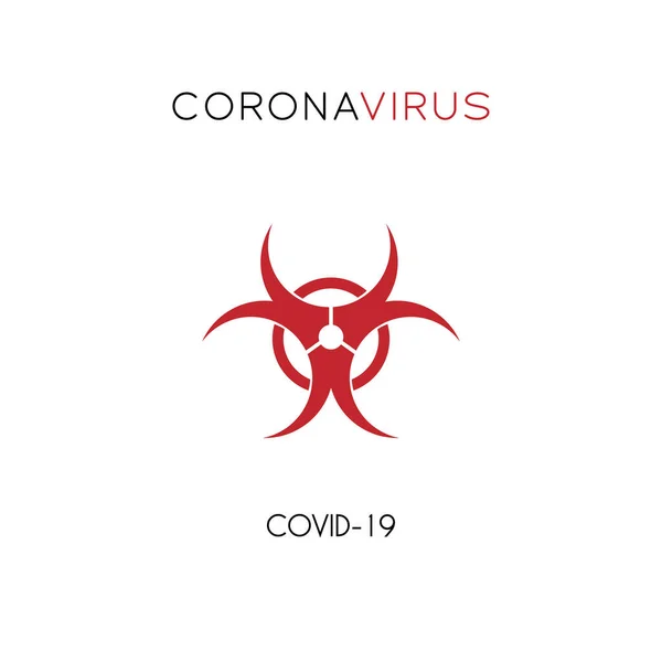 Coronavirus Covid Ncov Virus Banner Simbolo Icona Vettoriale Sfondo Bianco — Vettoriale Stock