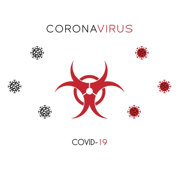 Coronavirus Covid Ncov Vector Icono Símbolo Banner Virus Sobre Fondo — Archivo Imágenes Vectoriales