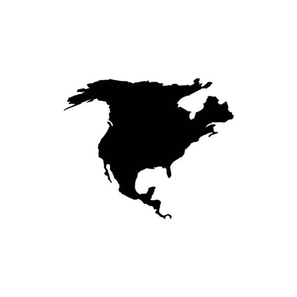 Nordamerika Karta Platt Enkel Design Vektor — Stock vektor