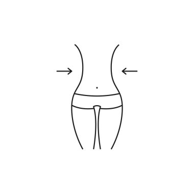 Contour fitness figürü, zayıf kadın figürü. zayıflatma konsepti EPS10