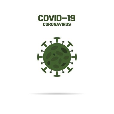 Coronavirus Vektör Simgesi. Infographic Element. Virüs Hücre Simgesi. Corona Virüsü Simgeyi İmzala. COVID-19 NCOV-2019 Corona Virüsü kısaltması. Bakteri şeması. Vektör Illustration EPS10