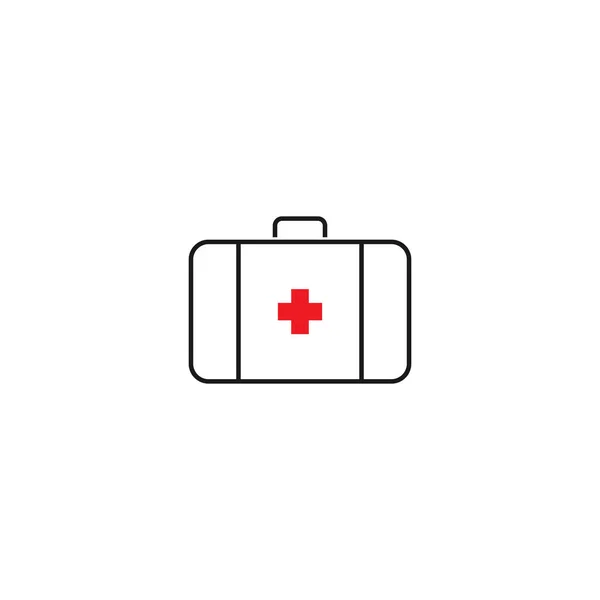 First Aid Illustration Medical Bag Color White Background Eps10 — Stock Photo, Image