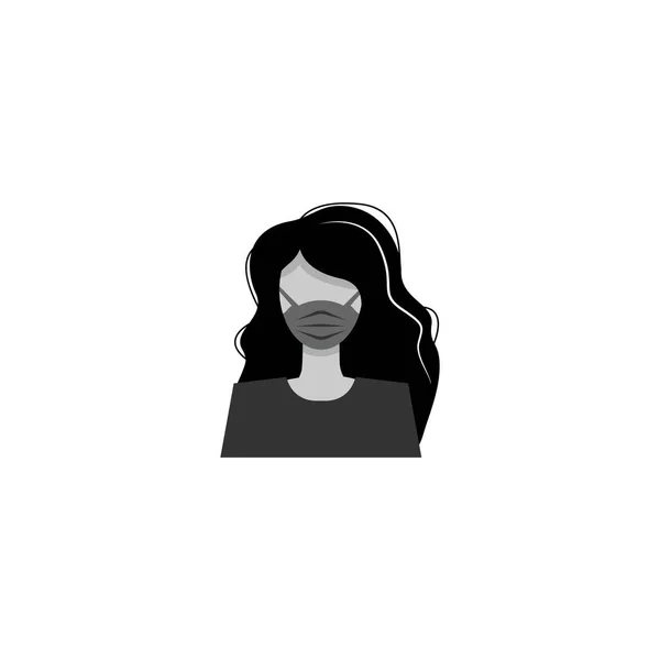 Visage Femme Avec Masque Protection Médicale Quarantaine Covid 2019 Coronavirus — Photo