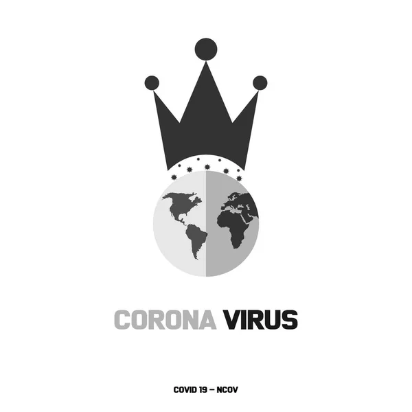 Corona Terra Covid Stato Incoronato Tutta Terra Pandemia Sotto Forma — Foto Stock