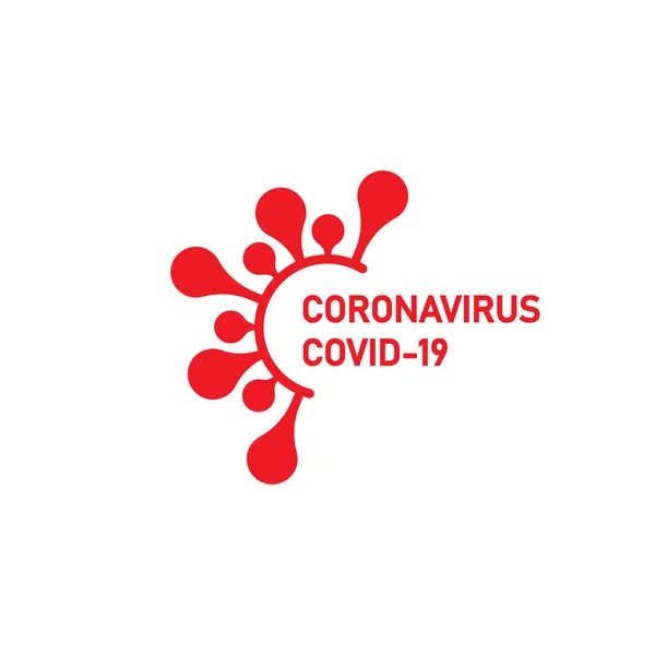 Coronavirus Vector Icon. Infografische Elemente. Ikone der Virenzelle. Symbolbild Coronavirus. Wuhan Lungenentzündung. COVID-19 NCOV-2019 Abkürzung für Coronavirus. Bakterien-Schema. Vektorflaches Symbol — Stockvektor