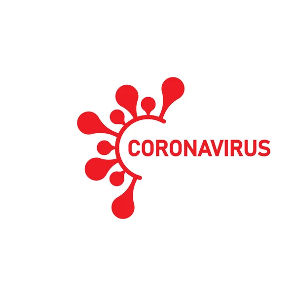 Coronavirus Vector Icon. Infografische Elemente. Ikone der Virenzelle. Symbolbild Coronavirus. Wuhan Lungenentzündung. COVID-19 NCOV-2019 Abkürzung für Coronavirus. Bakterien-Schema. Vektorflaches Symbol — Stockvektor