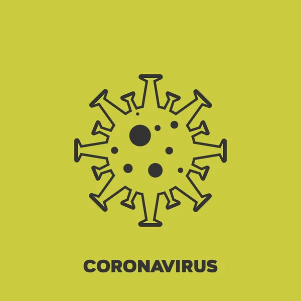 Icona Vettoriale Coronavirus Elemento Infografico Corona Virus Segno Icona Polmonite — Vettoriale Stock
