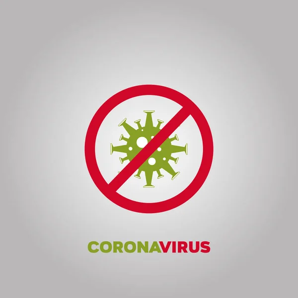 Detén Coronavirus Brote Coronavirus Concepto Médico Pandémico Con Células Peligrosas — Archivo Imágenes Vectoriales