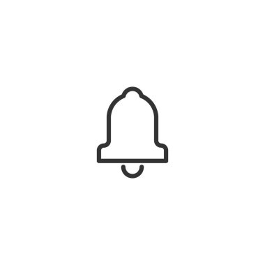 Zil sesi, alarm, uyarı simgesi. Modern minimalist mobil uygulama ui düz simge EPS10