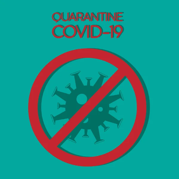 Ferma Coronavirus Quarantena Coronavirus Concetto Medico Pandemico Con Cellule Pericolose — Vettoriale Stock