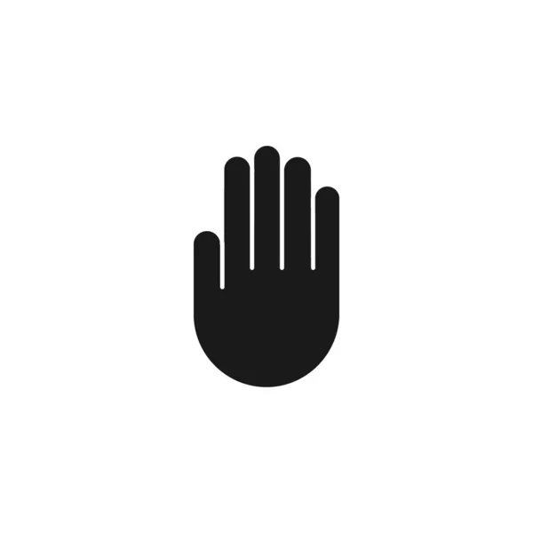 Символ Вектора Остановки Руки Изолирован Белом Фоне Плоском Стиле Eps10 — стоковый вектор