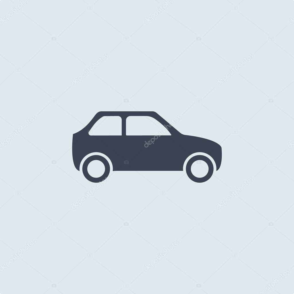 Car icon in flat simple style for web. vector symbol automobile EPS10