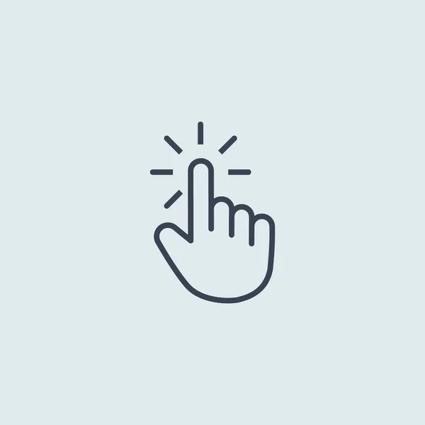 Icon Click Mouse Hand Векторный Символ Плоском Стиле Eps10 — стоковый вектор