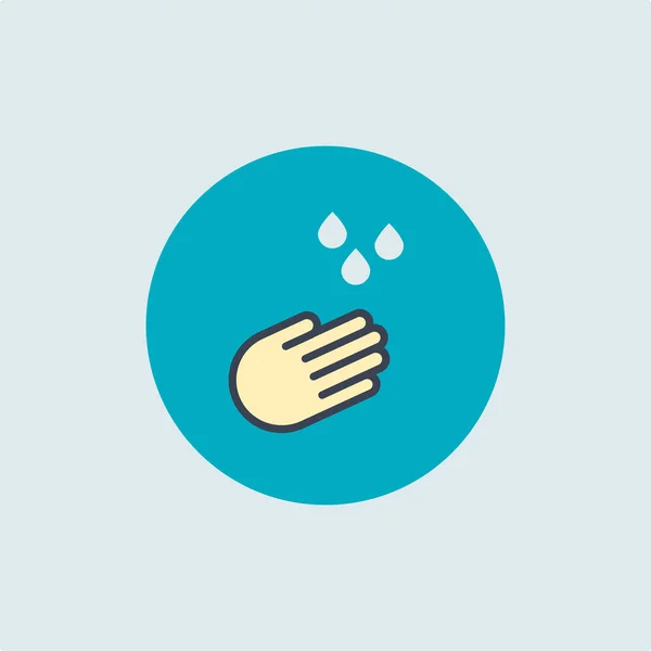 Handwaspictogram Vector Symbool Kleur Van Netheid Hygiëne Zullen Samen Verspreiding — Stockvector