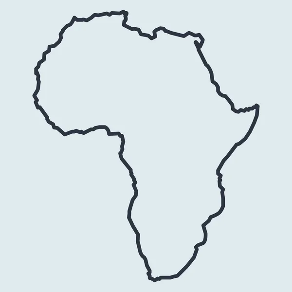 Αφρική Λογότυπο Χάρτη Γραμμή Εικονίδιο Διάνυσμα Απλό Σύμβολο Επίπεδο Στυλ — Διανυσματικό Αρχείο