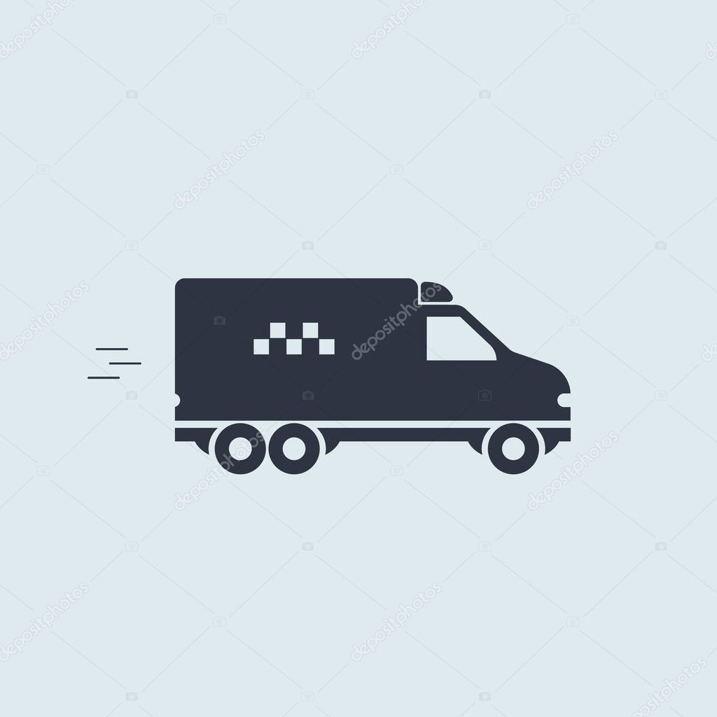 taxi minivan icon. vector simple symbol in flat style EPS10