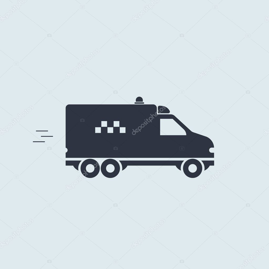 taxi minivan icon. vector simple symbol in flat style EPS10