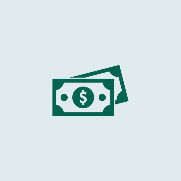 Amerikaanse dollar stapel papieren bankbiljetten pictogram teken business finance geld concept in platte eenvoudige stijl — Stockvector