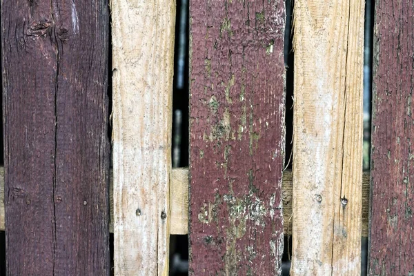 Painted wooden fence photographed close up — Stock Photo, Image