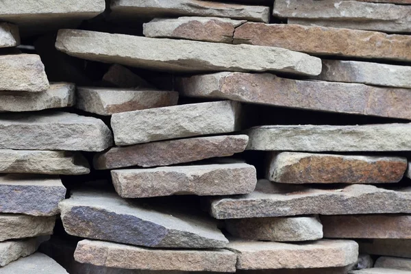 Hausgemachter Zaun aus Kalkstein — Stockfoto