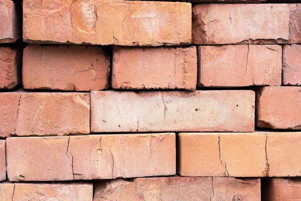 Textura de una pared de ladrillo fotografiado primer plano — Foto de Stock