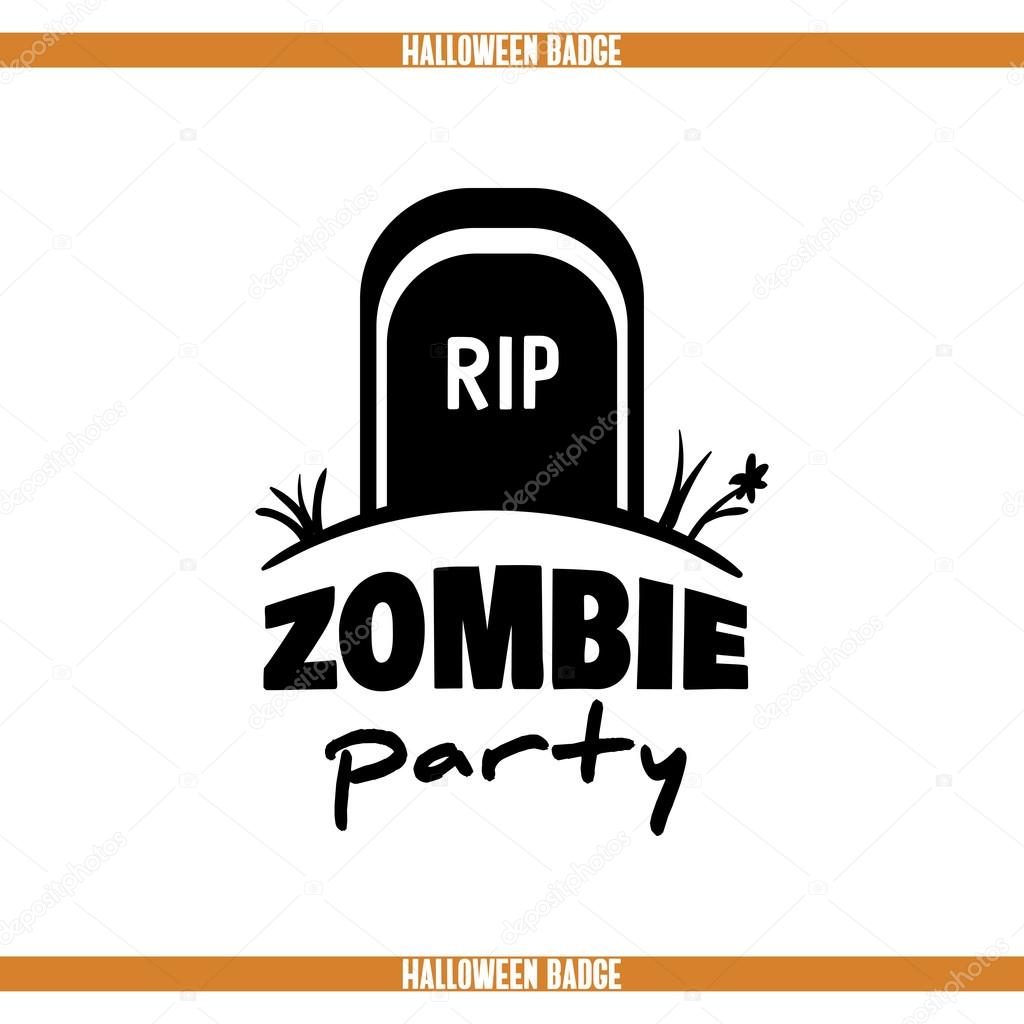 Zombie Party Tomb Badge