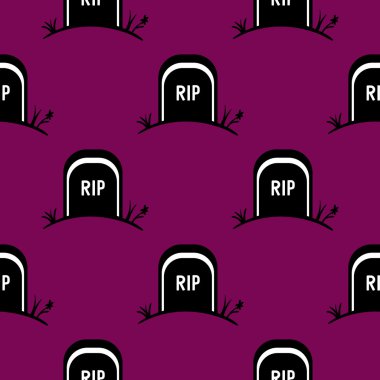 Dikişsiz desen Cadılar Bayramı mezar