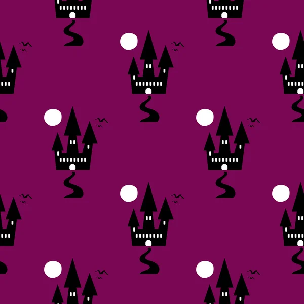 Seamless Pattern Halloween Ghost — Stock Vector