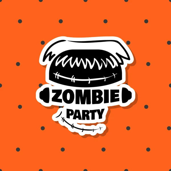 Sticker Halloween Monstre — Image vectorielle