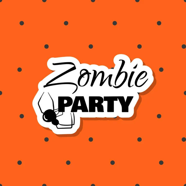 Хэллоуин зомби-вечеринка — стоковый вектор