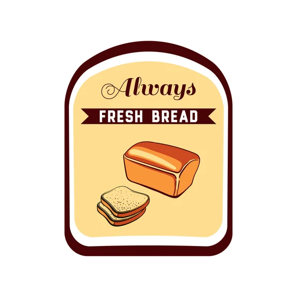 Sticker toujours pain frais — Image vectorielle