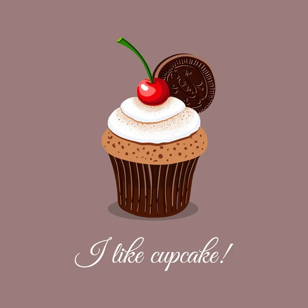 I Like Cupcake — Stock Vector