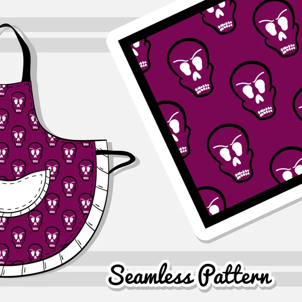 Apron With Skulls — Stock Vector