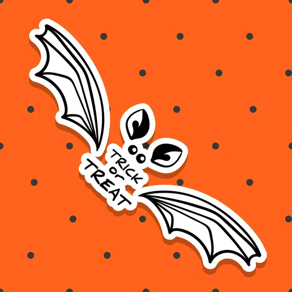 Halloween Sticker Bat — Stock Vector