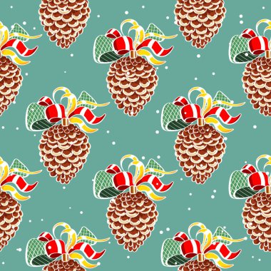 Çam kozalakları mavi