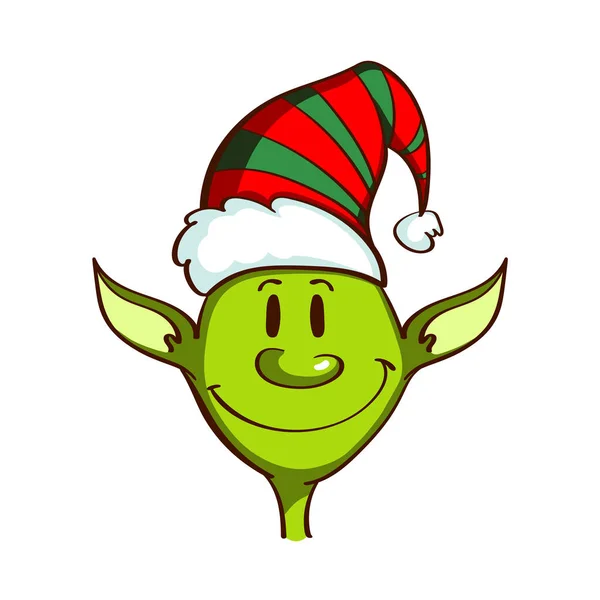Elfe vert de Noël — Image vectorielle