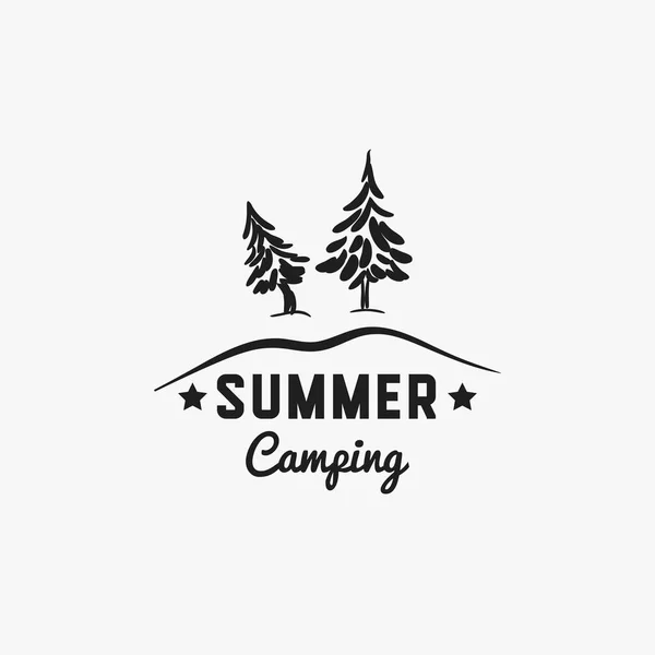 Forest Summer Camp Badge — Stock vektor