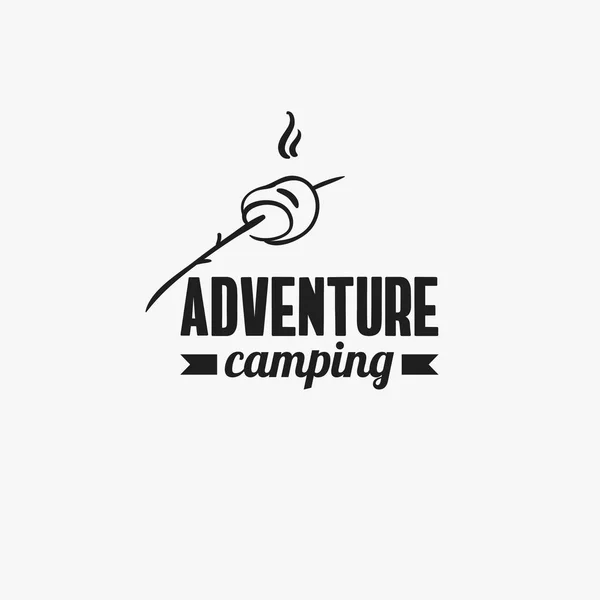 Insignia de camping aventura — Archivo Imágenes Vectoriales