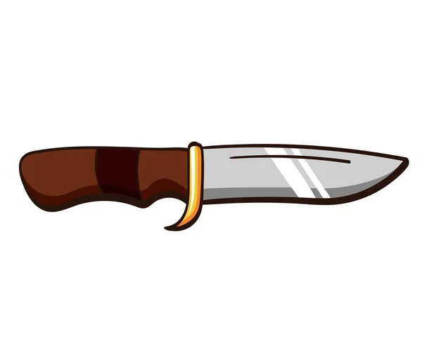 Cuchillo de caza de dibujos animados — Vector de stock