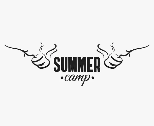 Marshmallow Summer Camp Badge — Stock vektor