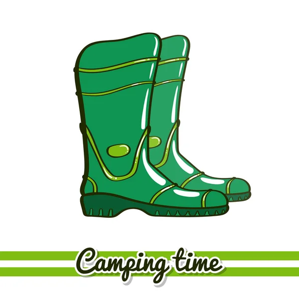 Botas Camping Equipment — Archivo Imágenes Vectoriales