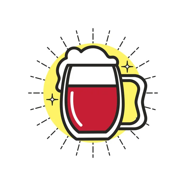 Linear Icon Beer — Stock Vector