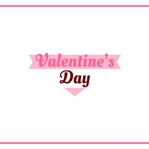 Valentines Day Pink Label — Stock Vector