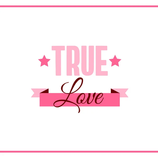 True Love Pink Label — Stockový vektor