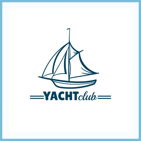 Значок яхт-клуба — стоковый вектор